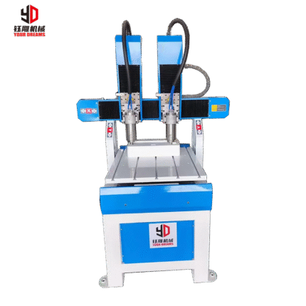 High Precision 4 Axis Woodworking CNC Router 4060 Double Spindle with NC Studio Syntec Richauto Control System for Wood Carving