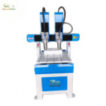 High Precision 4 Axis Woodworking CNC Router 4060 Double Spindle with NC Studio Syntec Richauto Control System for Wood Carving